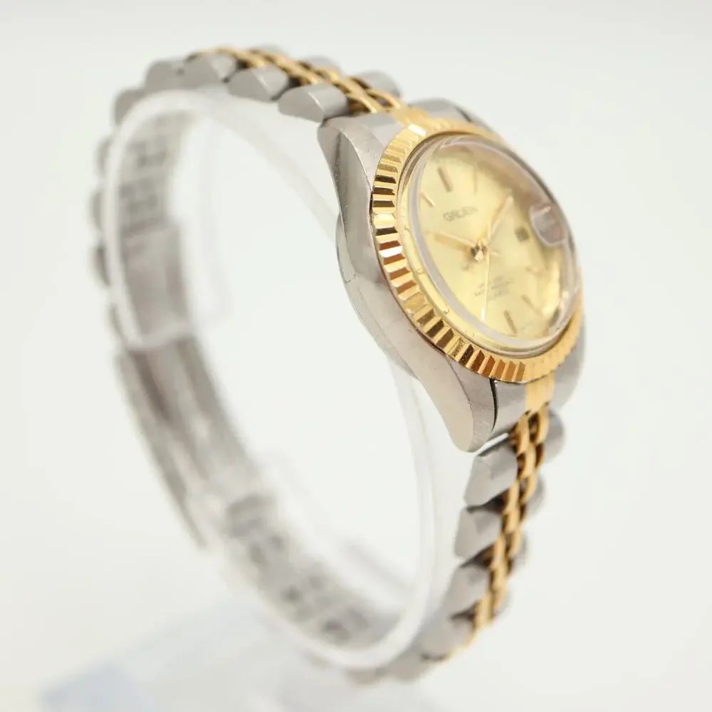 Vintage Gruen Two Tone Presidential 26mm Womens Watch Steel Bracelet New Battery